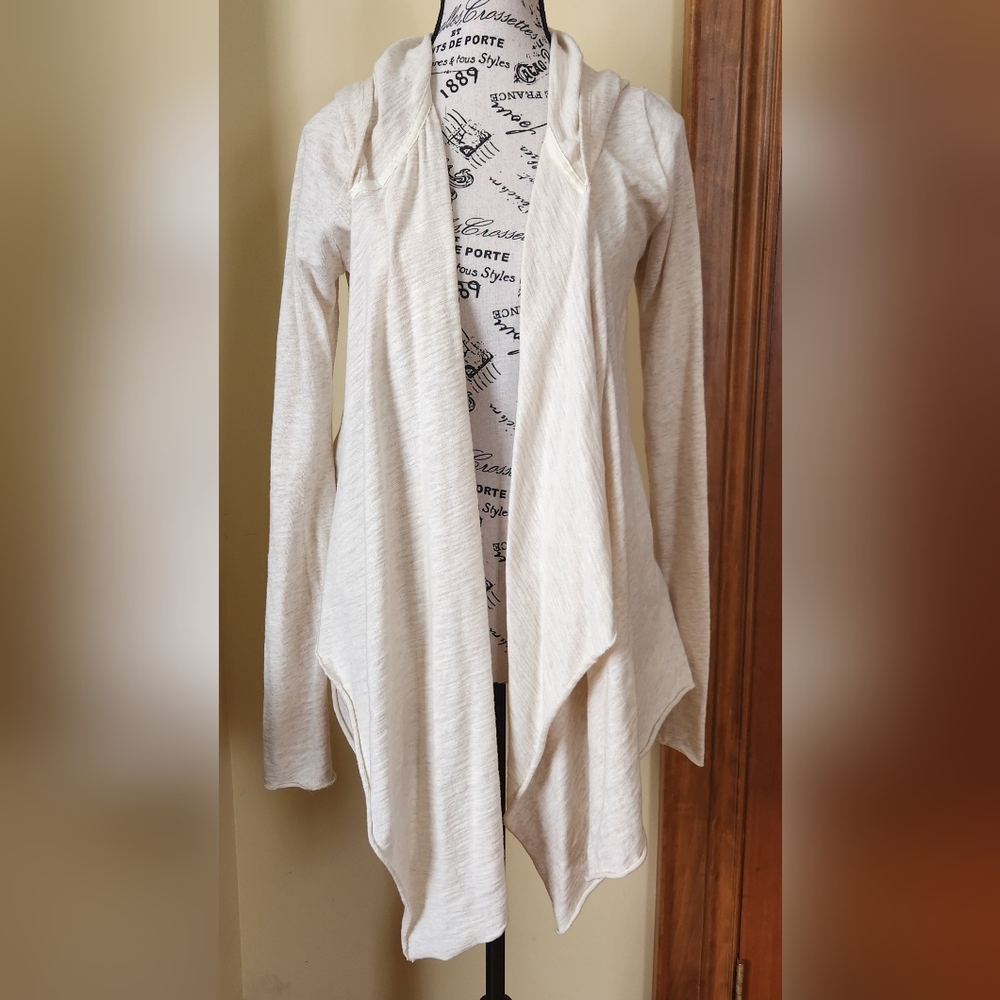 Women's Cream Open Front Cardigan